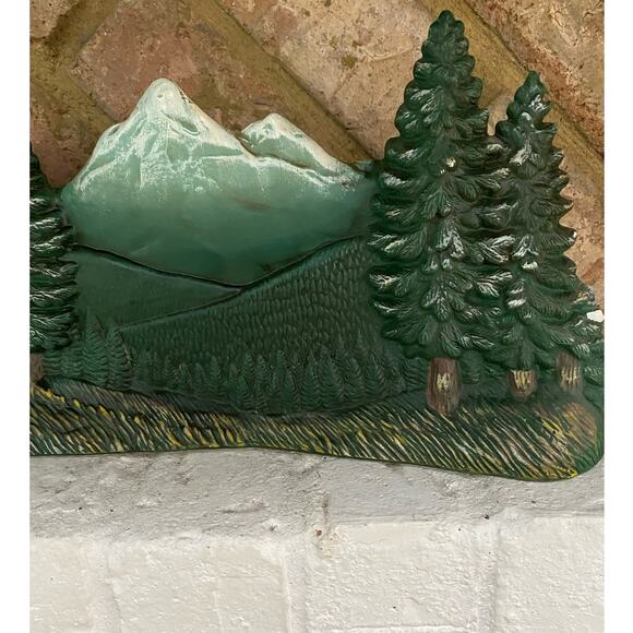 Santa's‎ Best Christmas in Vermont Pine Tree Scene Village1994 SET of TWO - Picture 2 of 8